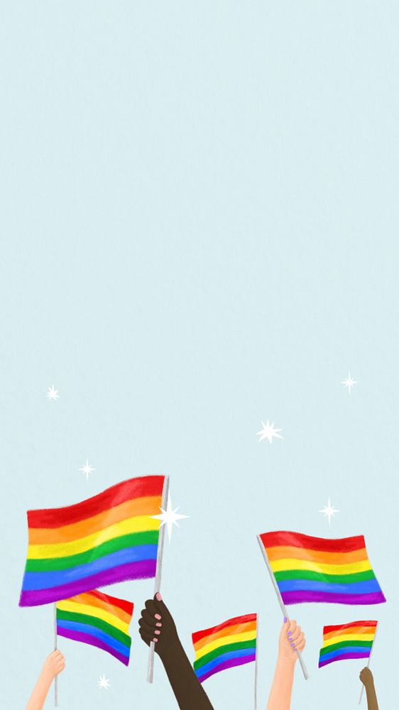 Blue lgbt rights iPhone wallpaper, editable design