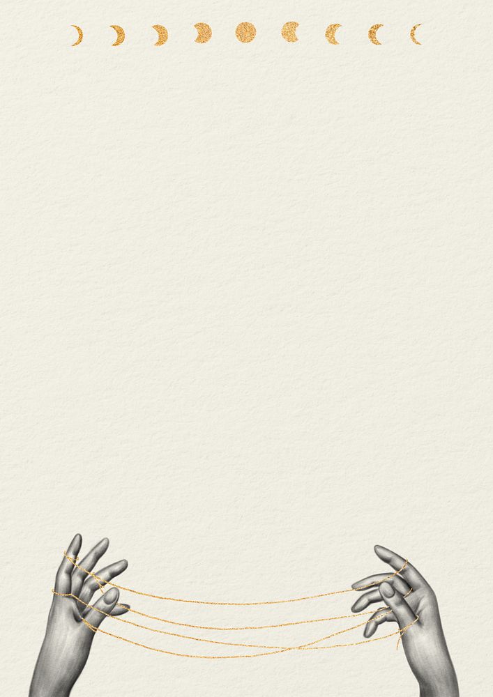 Hands illustration, spiritual white background, editable design