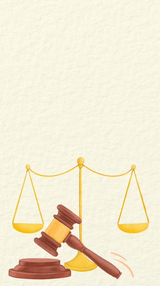 Law justice aesthetic iPhone wallpaper, editable design