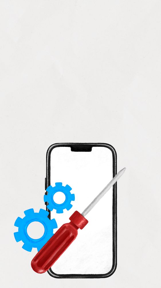 Phone setting optimize iPhone wallpaper, editable design