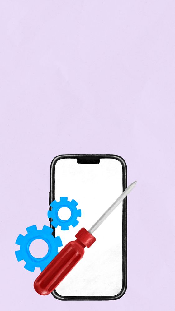 Phone setting optimize iPhone wallpaper, editable design