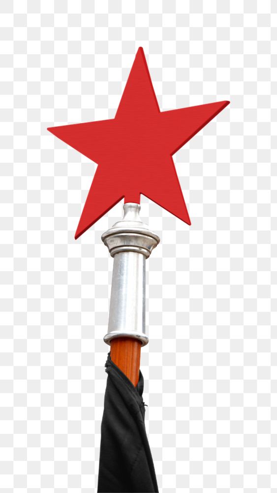 Star flagpole ornament  editable mockup element