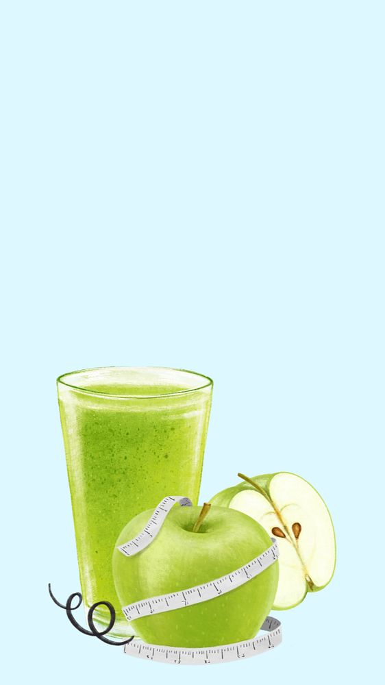 Juice health weight iPhone wallpaper, editable design