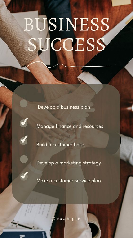 Business success  Instagram story template, editable text