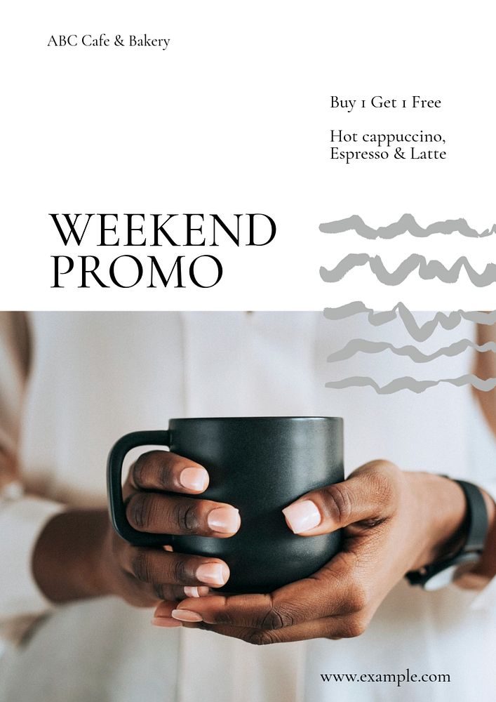 Weekend promotion poster template, editable text & design