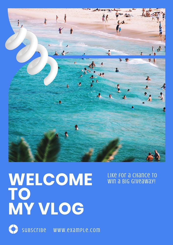 Welcome to my vlog poster template, editable text & design