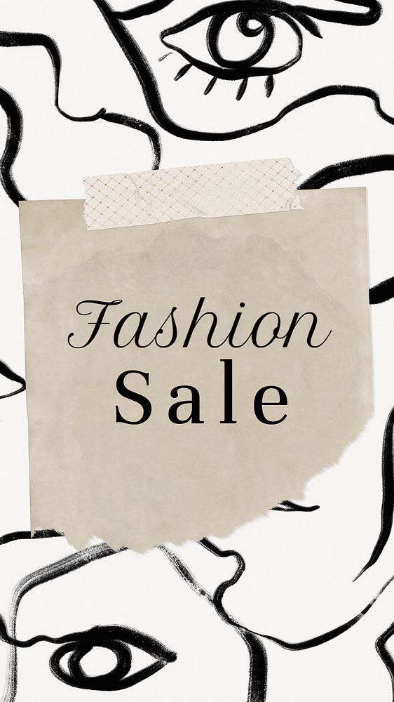 Fashion Sale Instagram story template, editable text