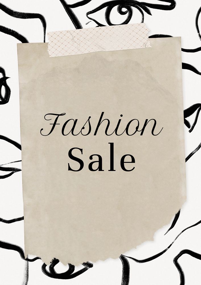 Fashion Sale poster template, editable text & design