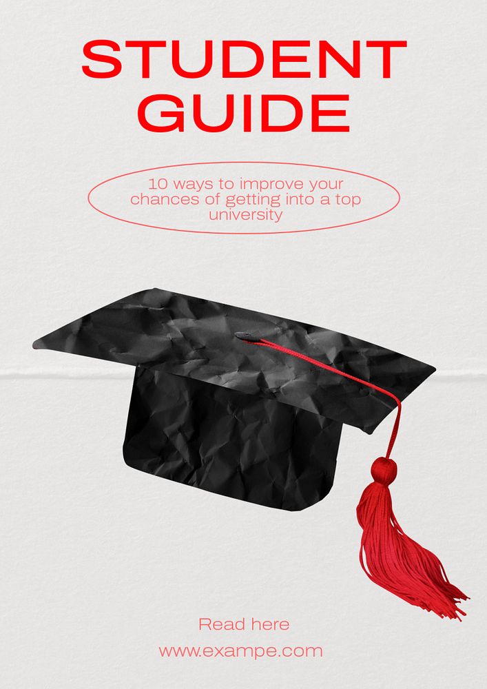 Student guide poster template, editable text & design