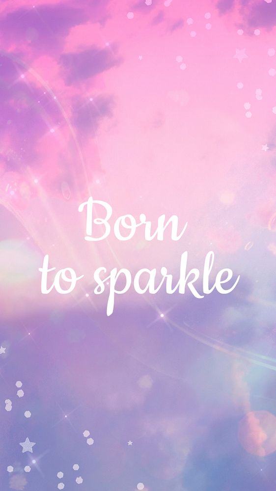 Born to sparkle Instagram story template, editable text