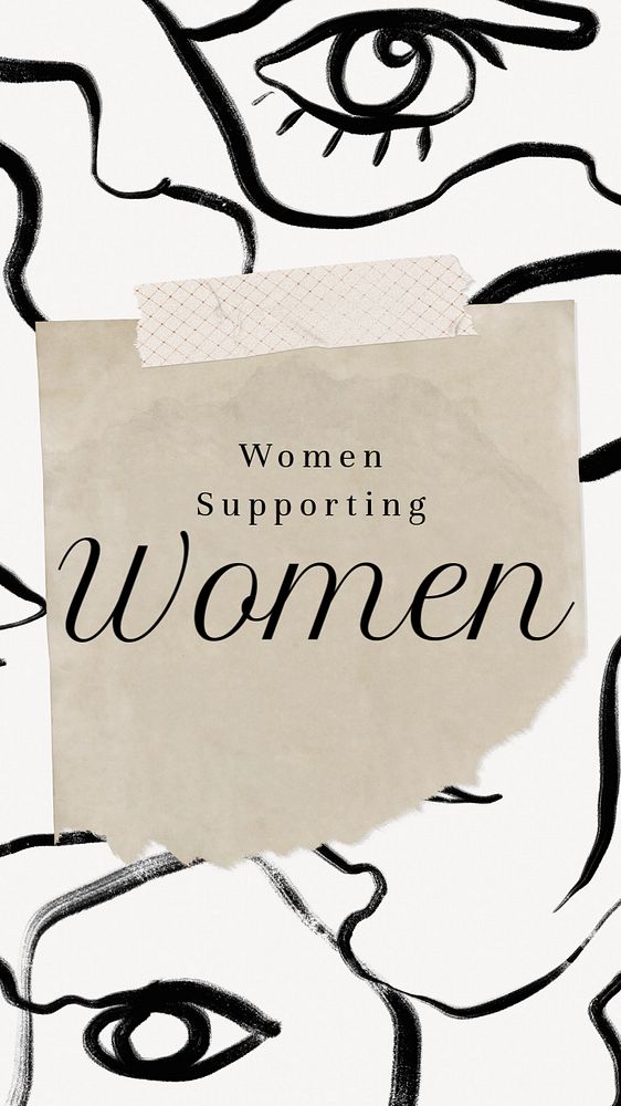 Women supporting women Instagram story template, editable text