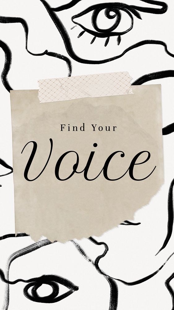 Find your voice Instagram story template, editable text