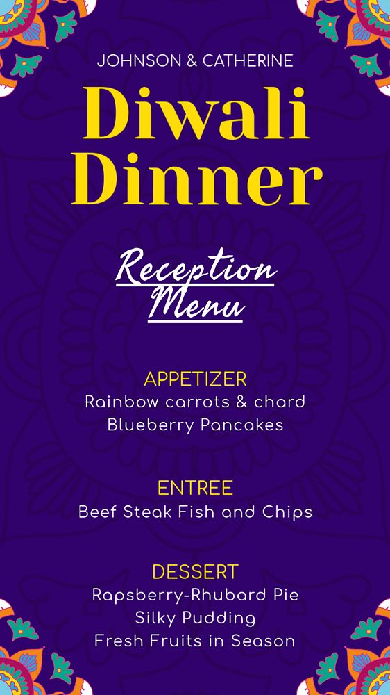 Restaurant menu Instagram story template, editable text