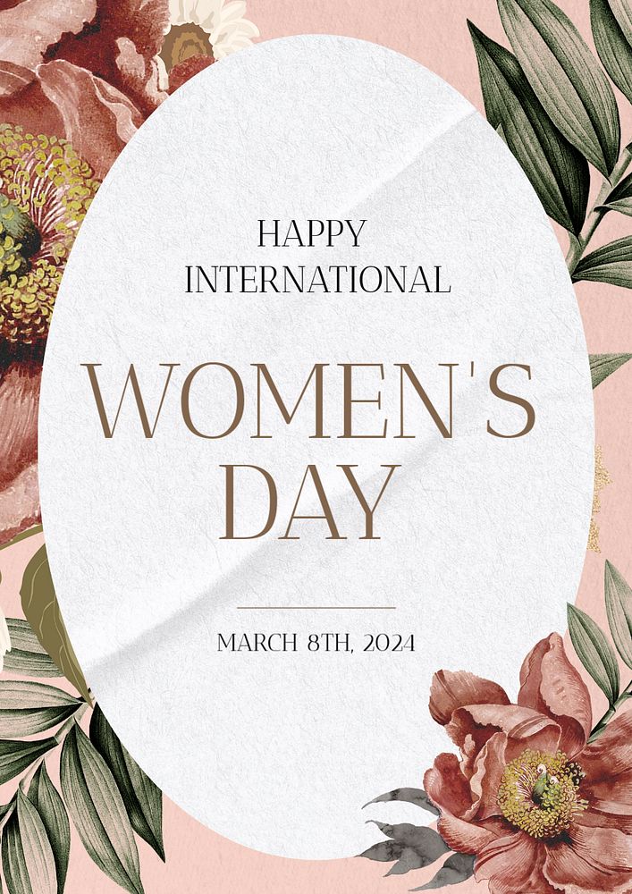 Women's day poster template, editable text & design