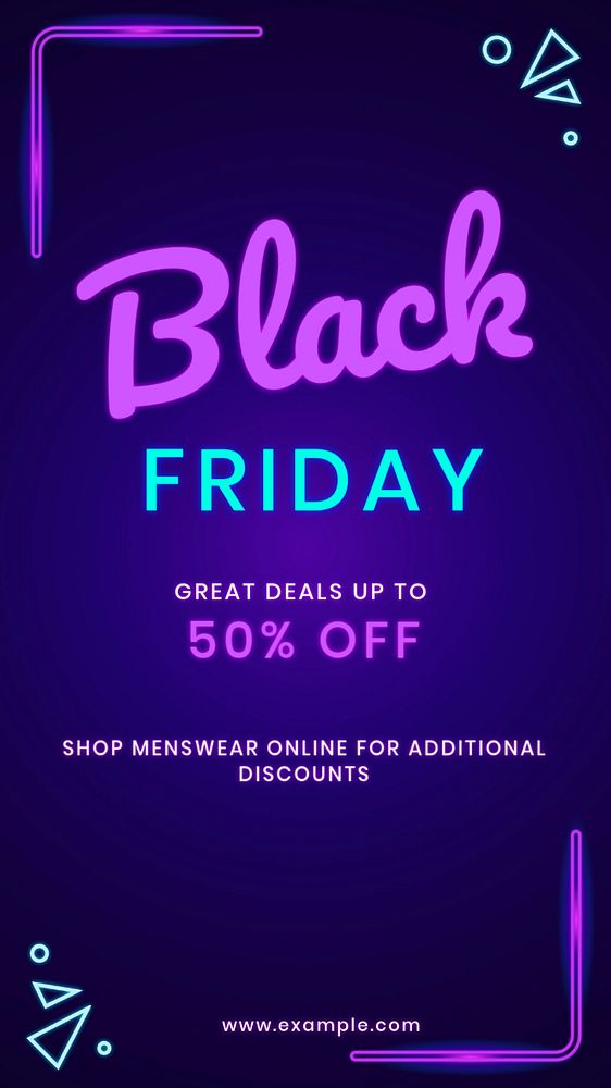 Black Friday Instagram story template, editable text