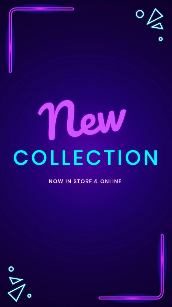 New collection Instagram story template, editable text