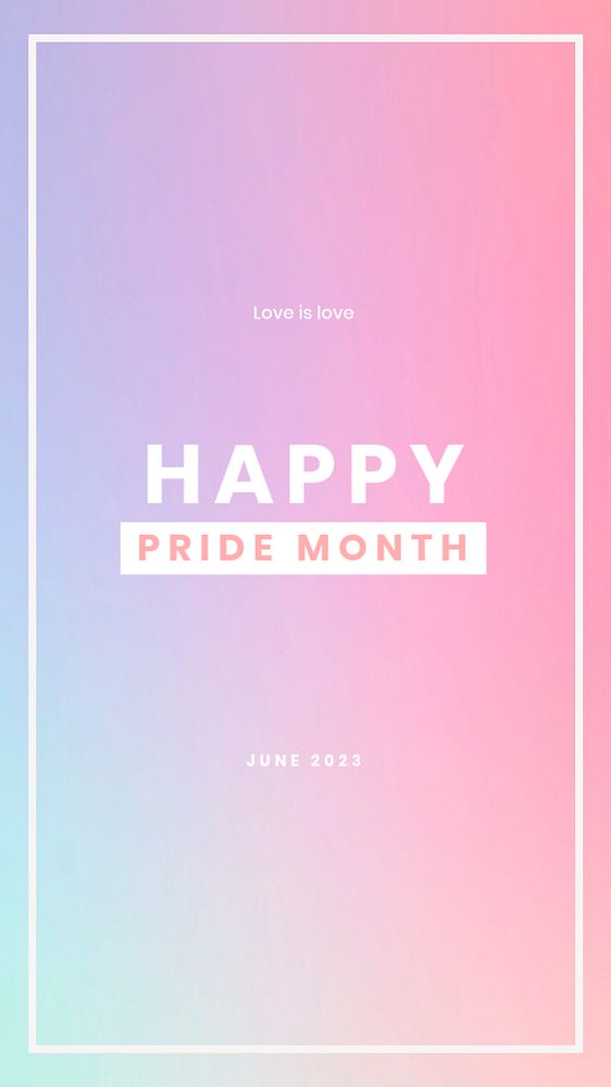 Pride month Instagram story template, editable text