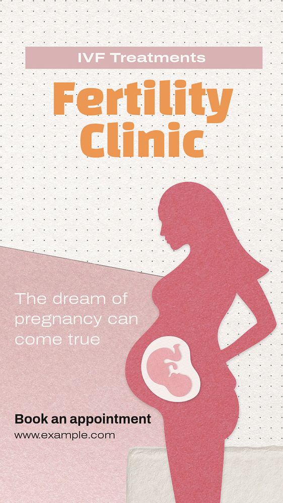 Fertility clinic Instagram story template, editable text