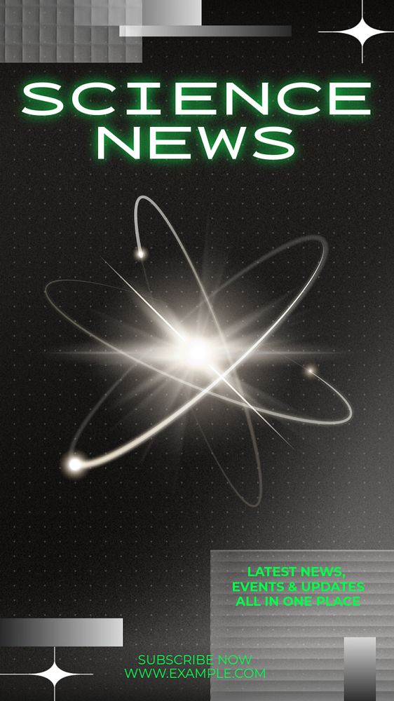 Science news Instagram story template, editable text