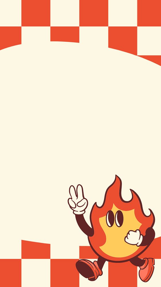 Red fire border iPhone wallpaper, editable design