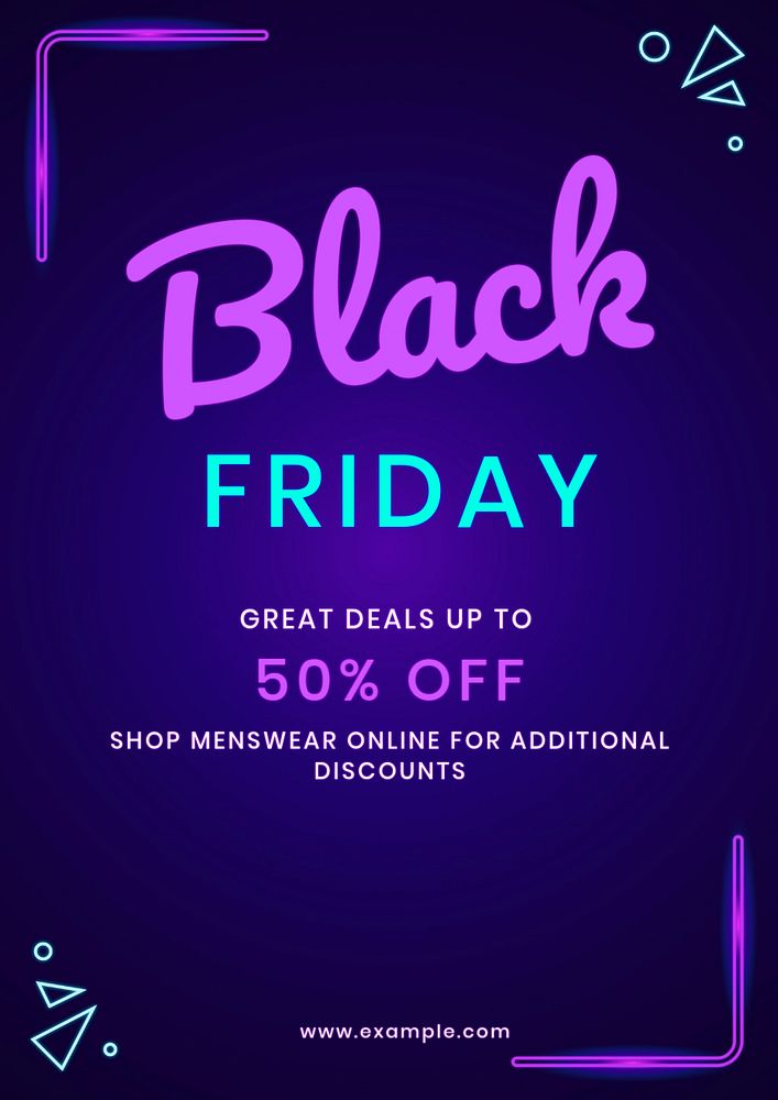 Black Friday poster template, editable text & design