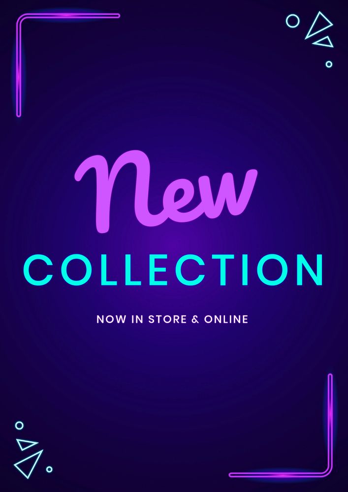 New collection poster template, editable text & design