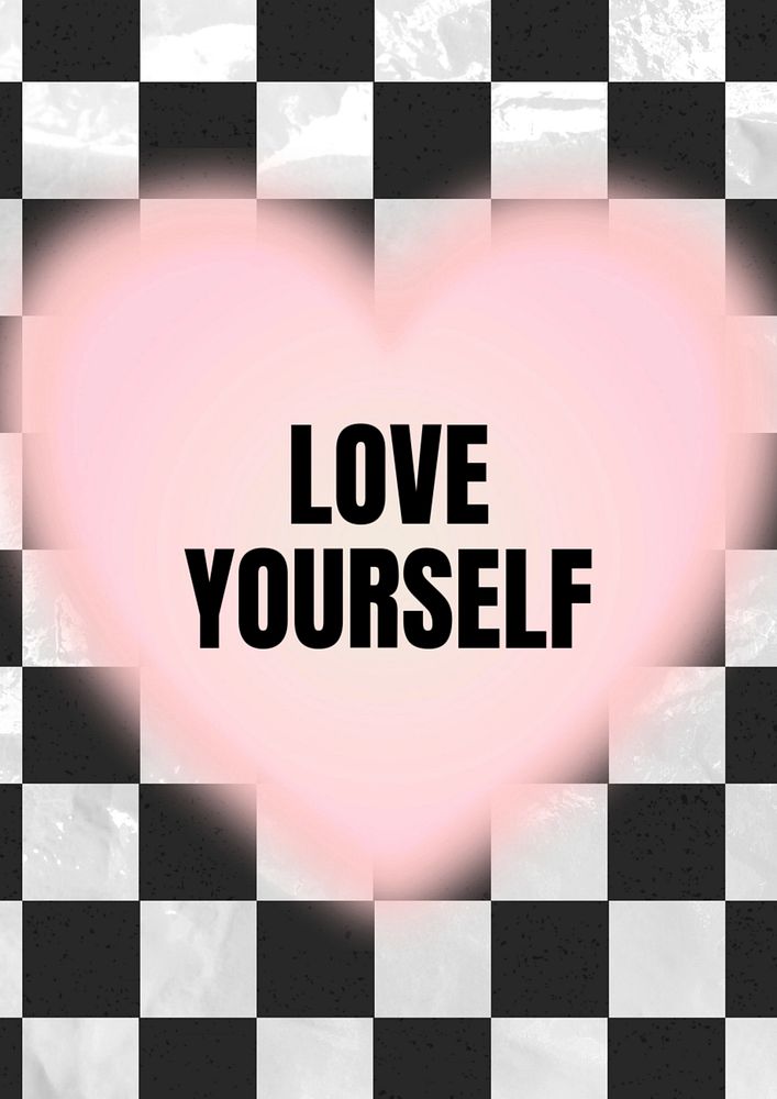 Love yourself template for Instagram post poster template, editable text & design