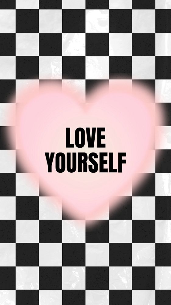 Love yourself  Instagram story template, editable text