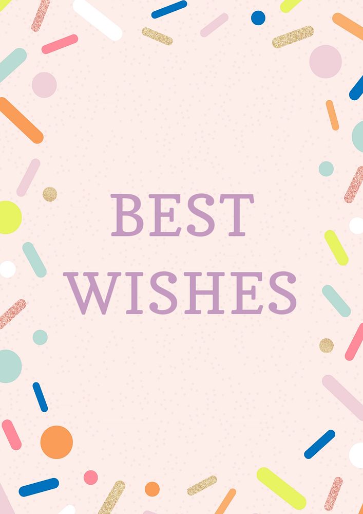 Best wishes poster template, editable text & design