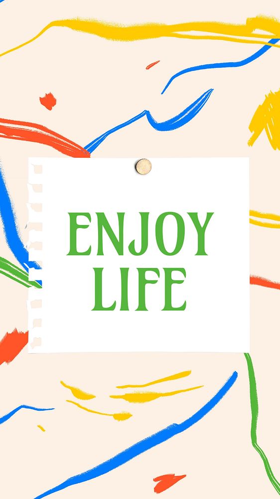 Enjoy life Instagram story template, editable text