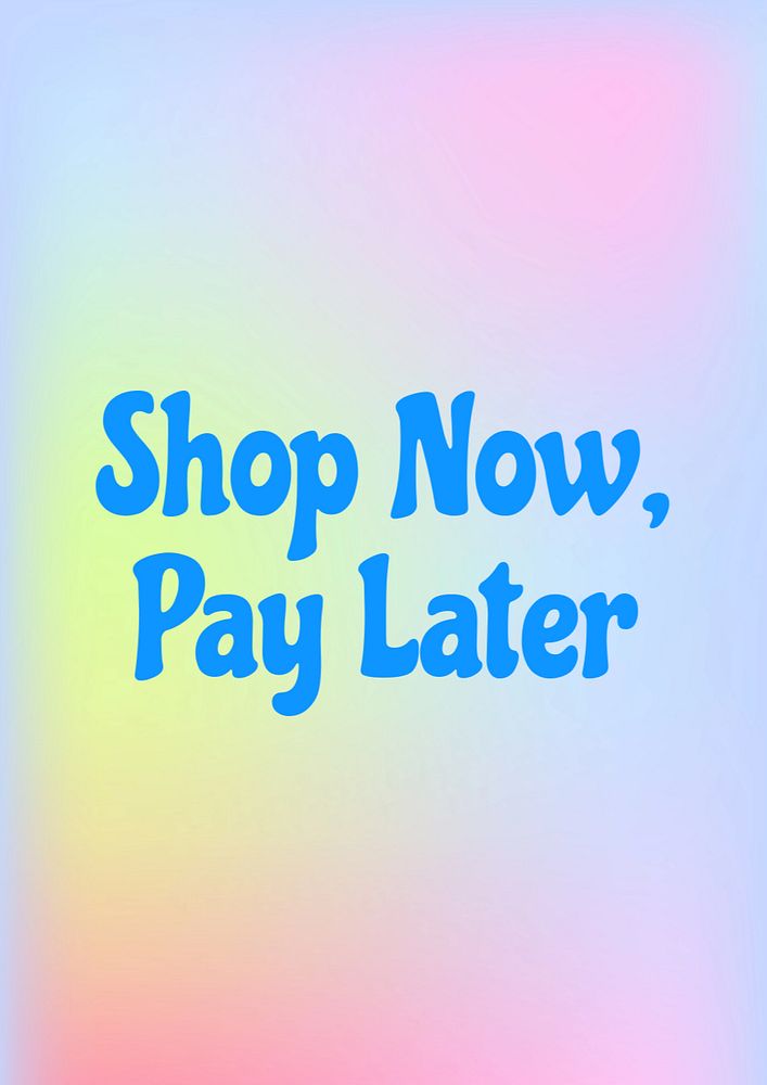 Shop now, pay later poster template, editable text & design