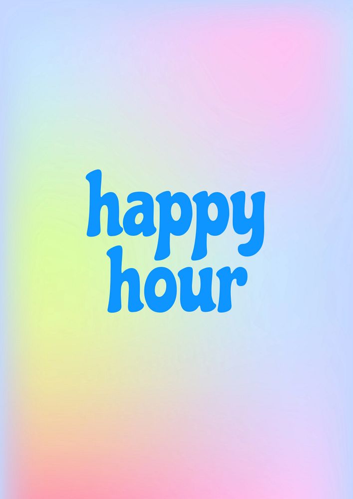 Happy hour poster template, editable text & design