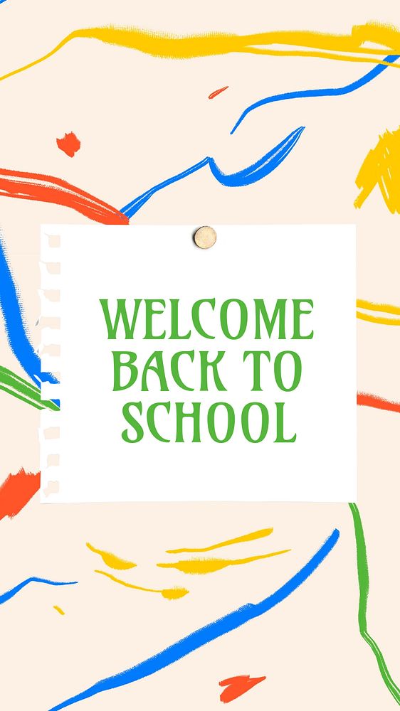 Back to school Instagram story template, editable text