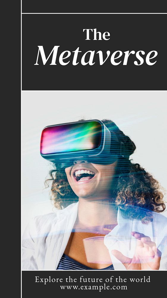 Metaverse  Instagram story template, editable text