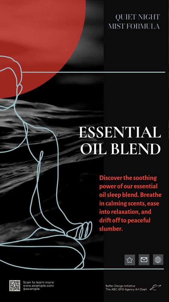 Essential oil  Instagram story template, editable text