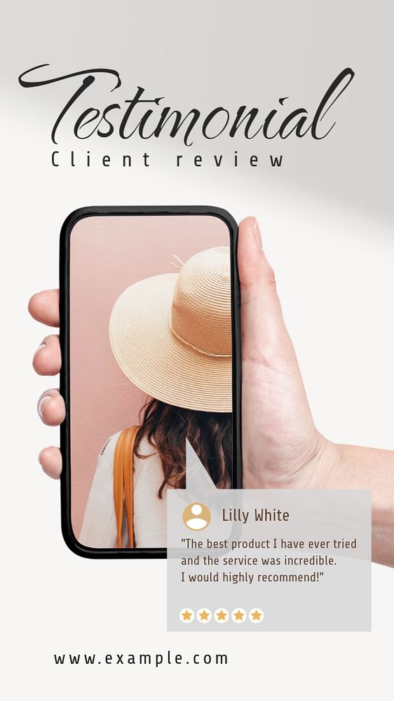 Testimonial  Instagram story template, editable text