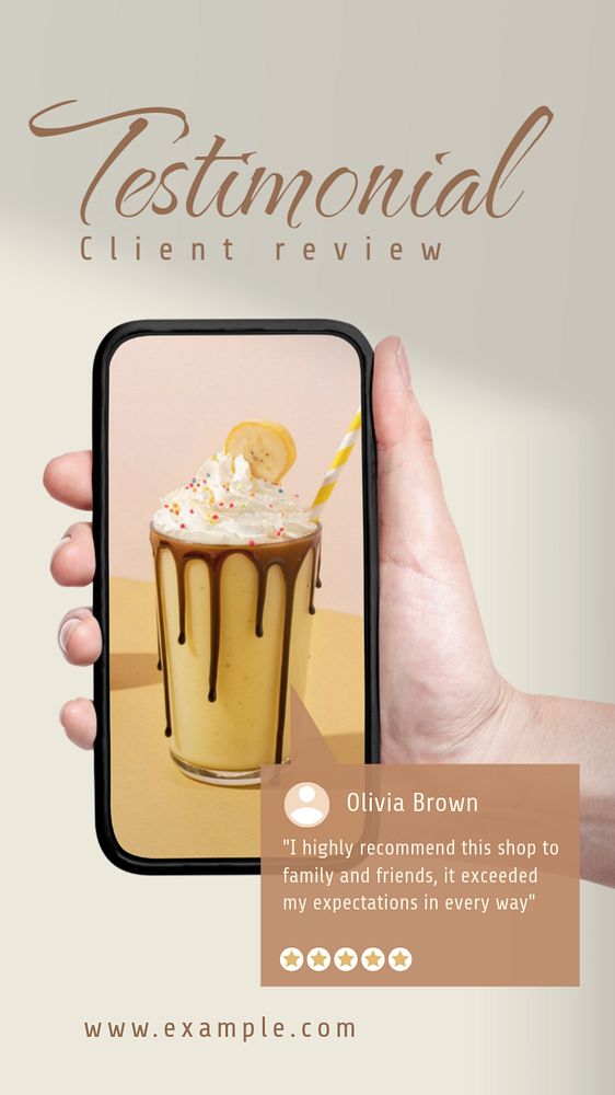 Testimonial  Instagram story template, editable text