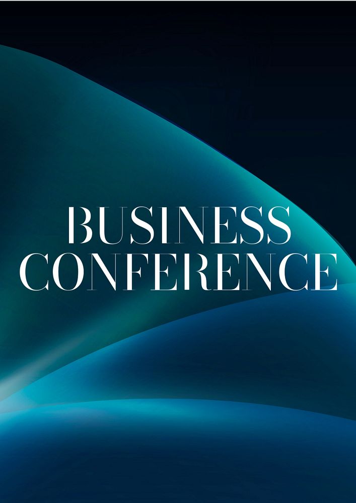 Business Conference poster template, editable text & design