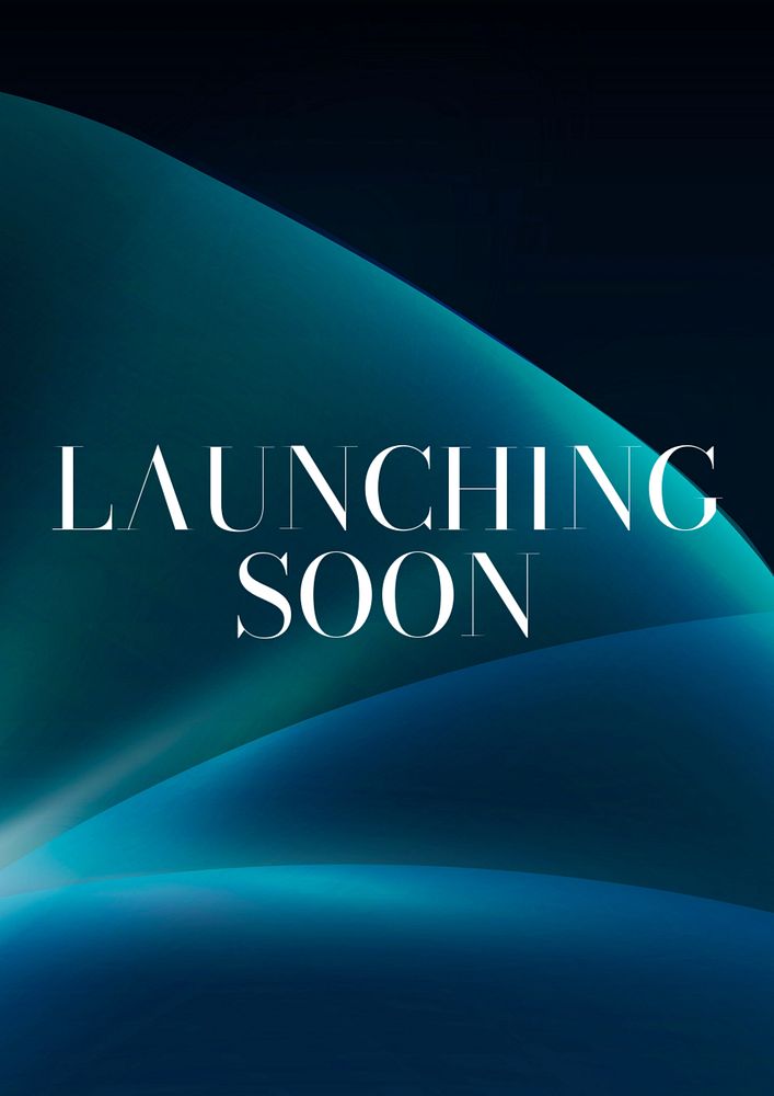 Launching soon poster template, editable text & design