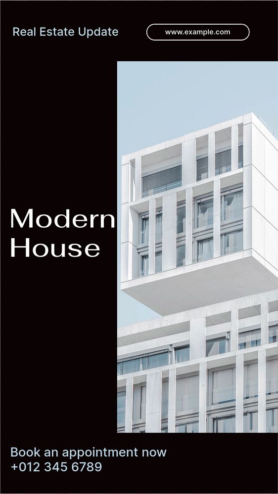 Modern house social story template, editable Instagram design 