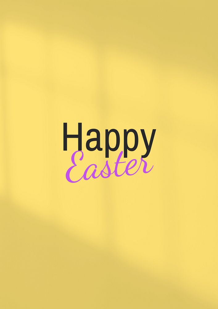 Happy easter poster template, editable text & design