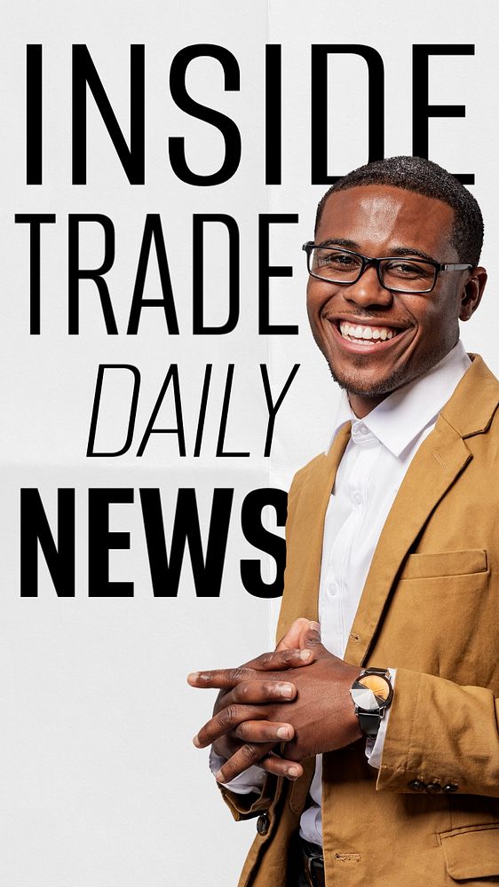 Trade news  Instagram story template, editable text