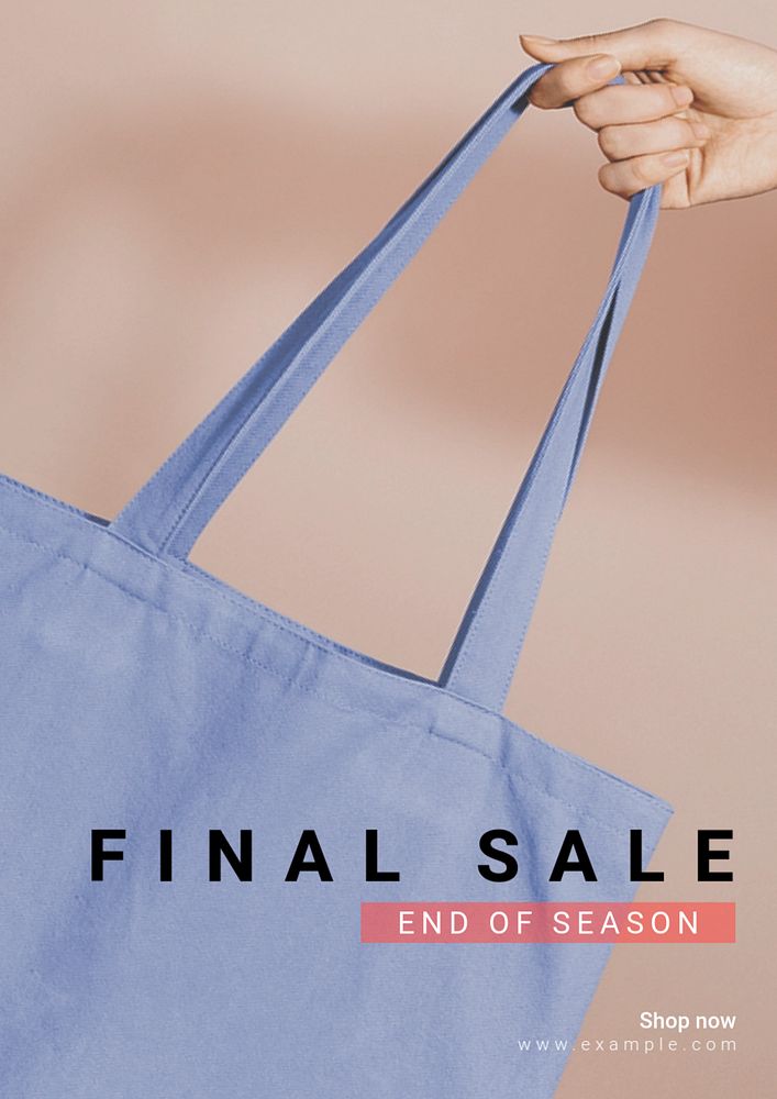 Final sale poster template, editable text & design