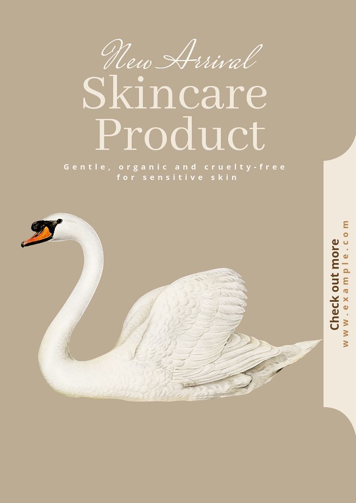 Skincare product  poster template, editable text & design