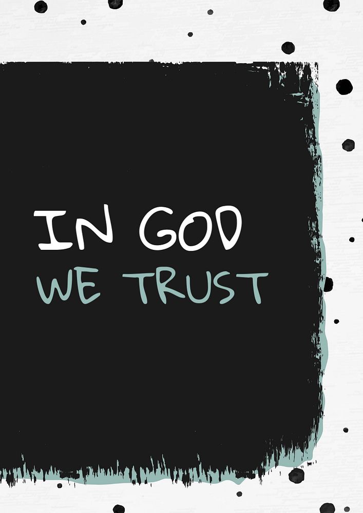 In God we trust poster template, editable text & design