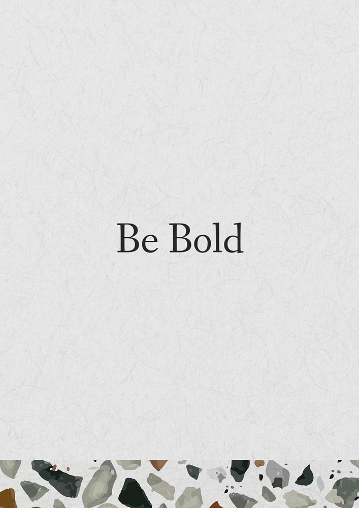 Be bold poster template, editable text & design