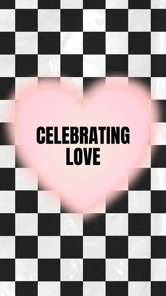 Celebrating love Instagram story template, editable text