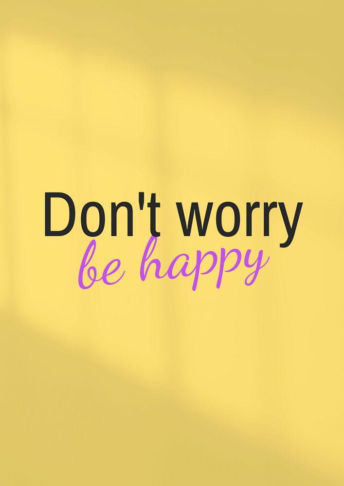 Be happy poster template, editable text & design