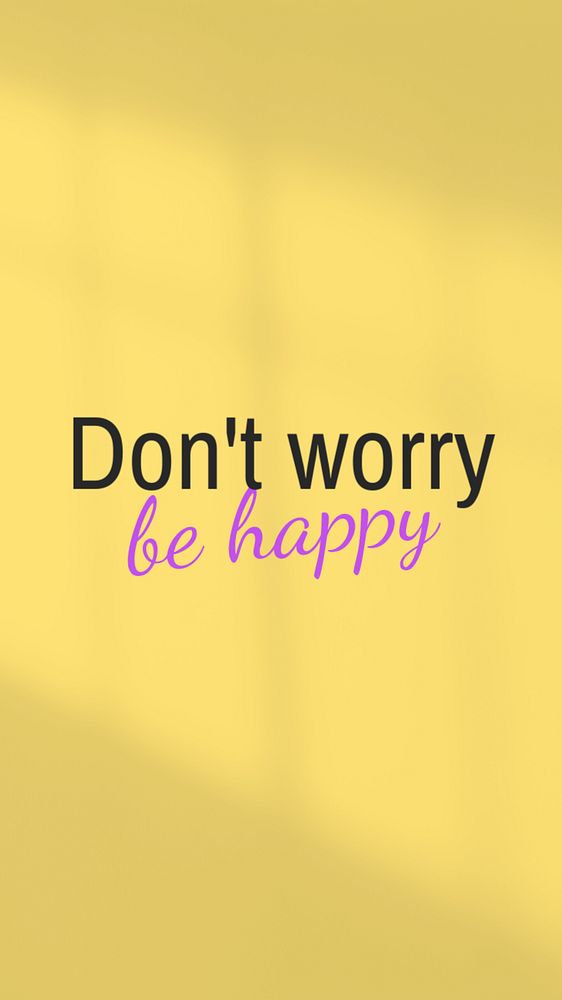 Be happy Instagram story template, editable text