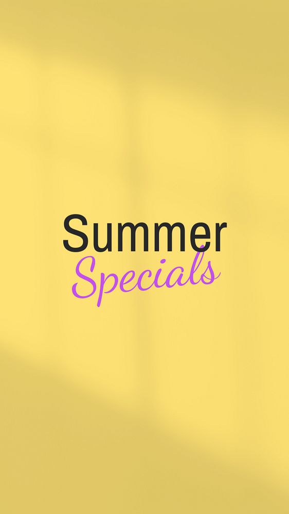 Summer specials Instagram story template, editable text